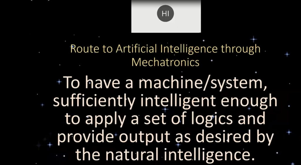 Route to Artificial Intelligence through Mechatronics - IRIMEE Innovation webinar series 2021