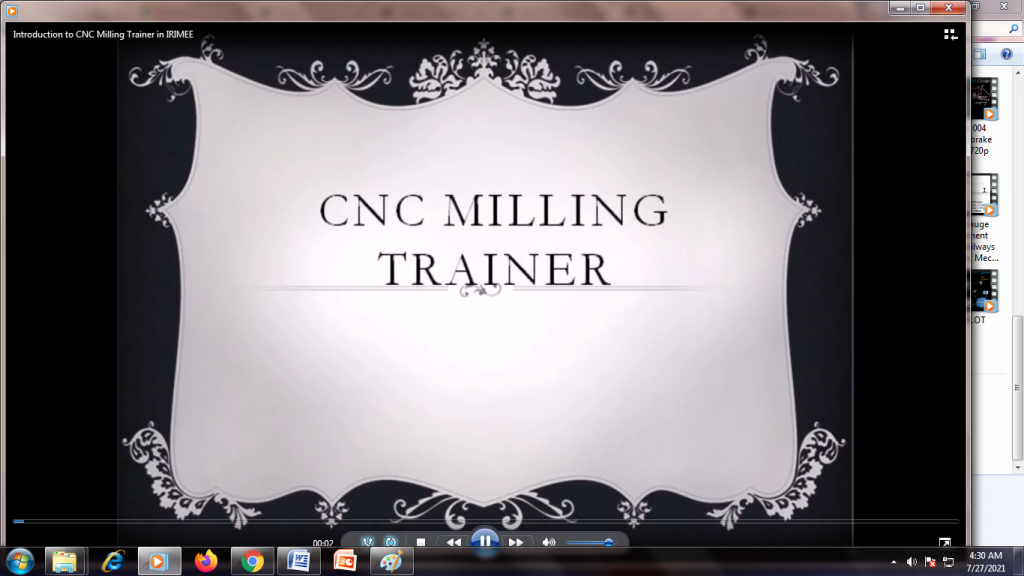 Introduction to CNC Milling Trainer in IRIMEE